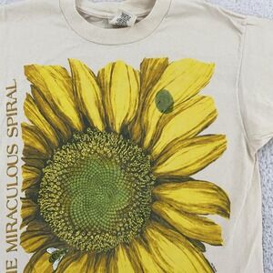 Vintage Sunflower The Miraculous Spiral Shirt Mens Small Nature Bee‎ 90s